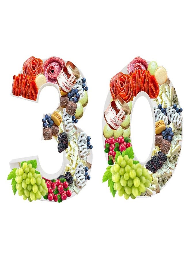 Valguri Reusable Charcuterie Number Fillable Serving Tray 10 inch, Food Appetizer Tray, Birthday Anniversary Treat Party Decor (30 Shape) - Image 1
